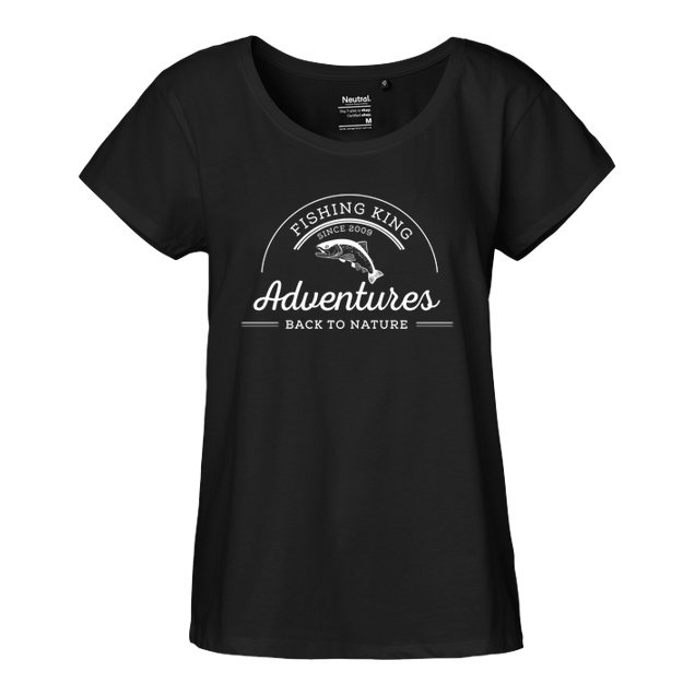 Fishing-King - Fishing-King - Adventures 02 - T-Shirt - Fairtrade Loose Fit Girlie - black