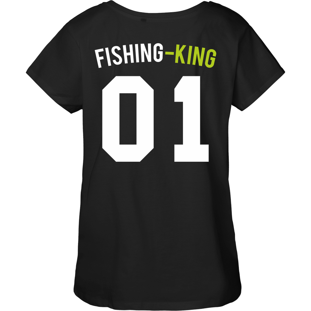 Fishing-King Fishing King - King T-Shirt Fairtrade Loose Fit Girlie - black