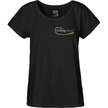 Fishing-King Fishing-King - Pocket Logo T-Shirt Fairtrade Loose Fit Girlie - black