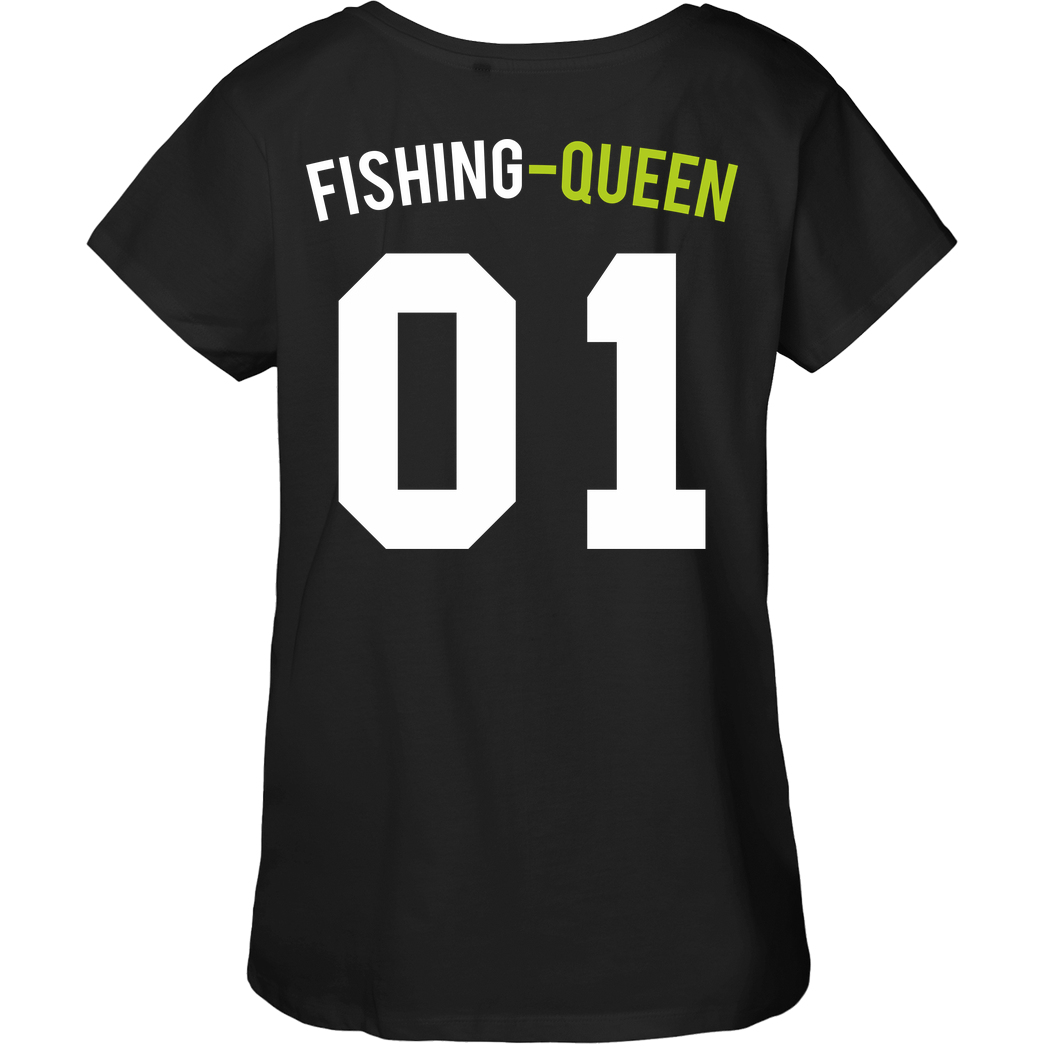 Fishing-King Fishing King - Queen T-Shirt Fairtrade Loose Fit Girlie - black