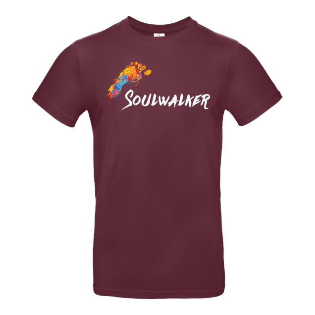 Soulwalker - Footprint - T-Shirt - B&C EXACT 190 - Burgundy