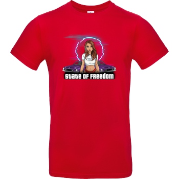 Freasy Freasy - State of Freedom T-Shirt B&C EXACT 190 - Red