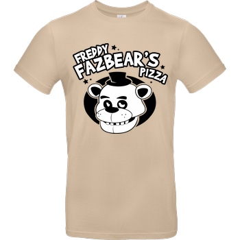 IamHaRa Freddy Fazbear's Pizza T-Shirt B&C EXACT 190 - Sand