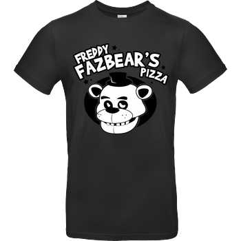 IamHaRa Freddy Fazbear's Pizza T-Shirt B&C EXACT 190 - Black