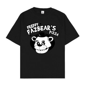 IamHaRa Freddy Fazbear's Pizza T-Shirt Oversize T-Shirt - Black