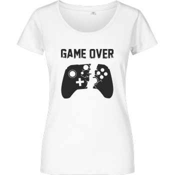 Game Over v2 Girlshirt weiss