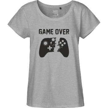 bjin94 Game Over v2 T-Shirt Fairtrade Loose Fit Girlie - heather grey