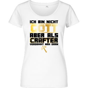 bjin94 Gamer Gott - MC Edition T-Shirt Girlshirt weiss