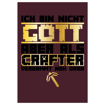 Gamer Gott - MC Edition Art Print burgundy