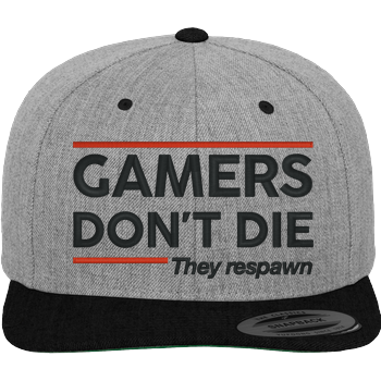 Gamers don't Die Cap Cap heather grey/black