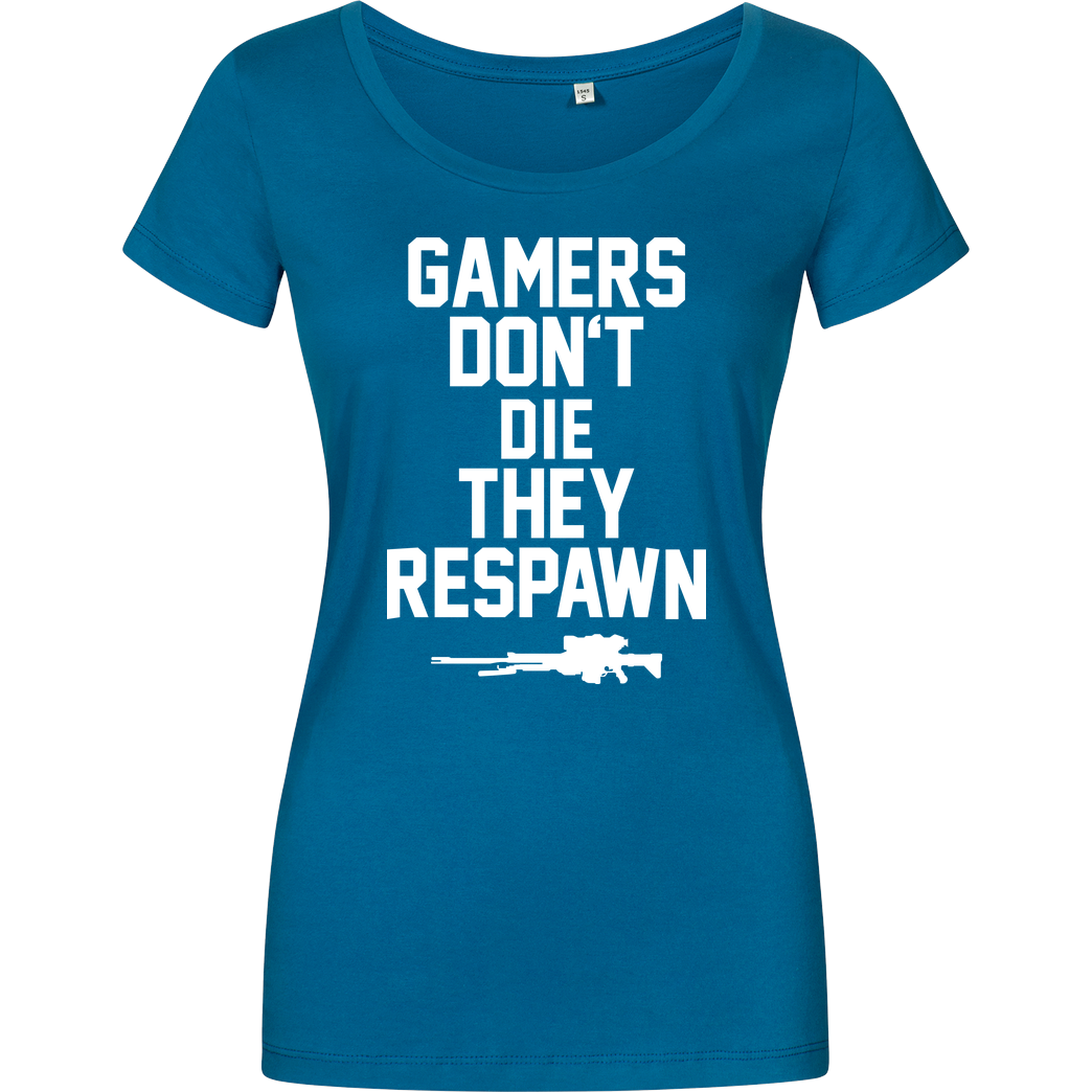 bjin94 Gamers don't die T-Shirt Girlshirt petrol