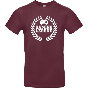 bjin94 Gaming Legend T-Shirt B&C EXACT 190 - Burgundy