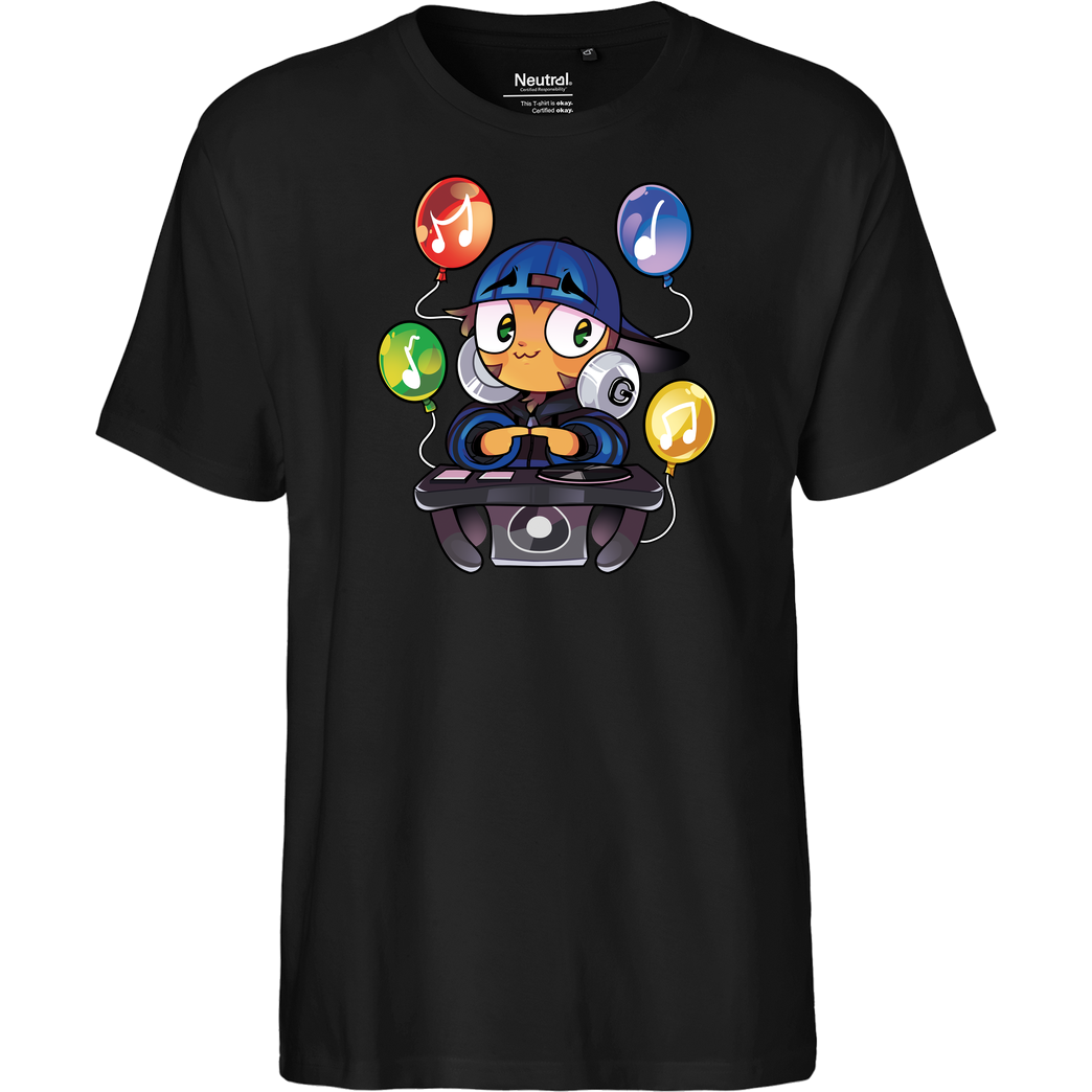 GermanLetsPlay GLP - Bloons DJ T-Shirt Fairtrade T-Shirt - black