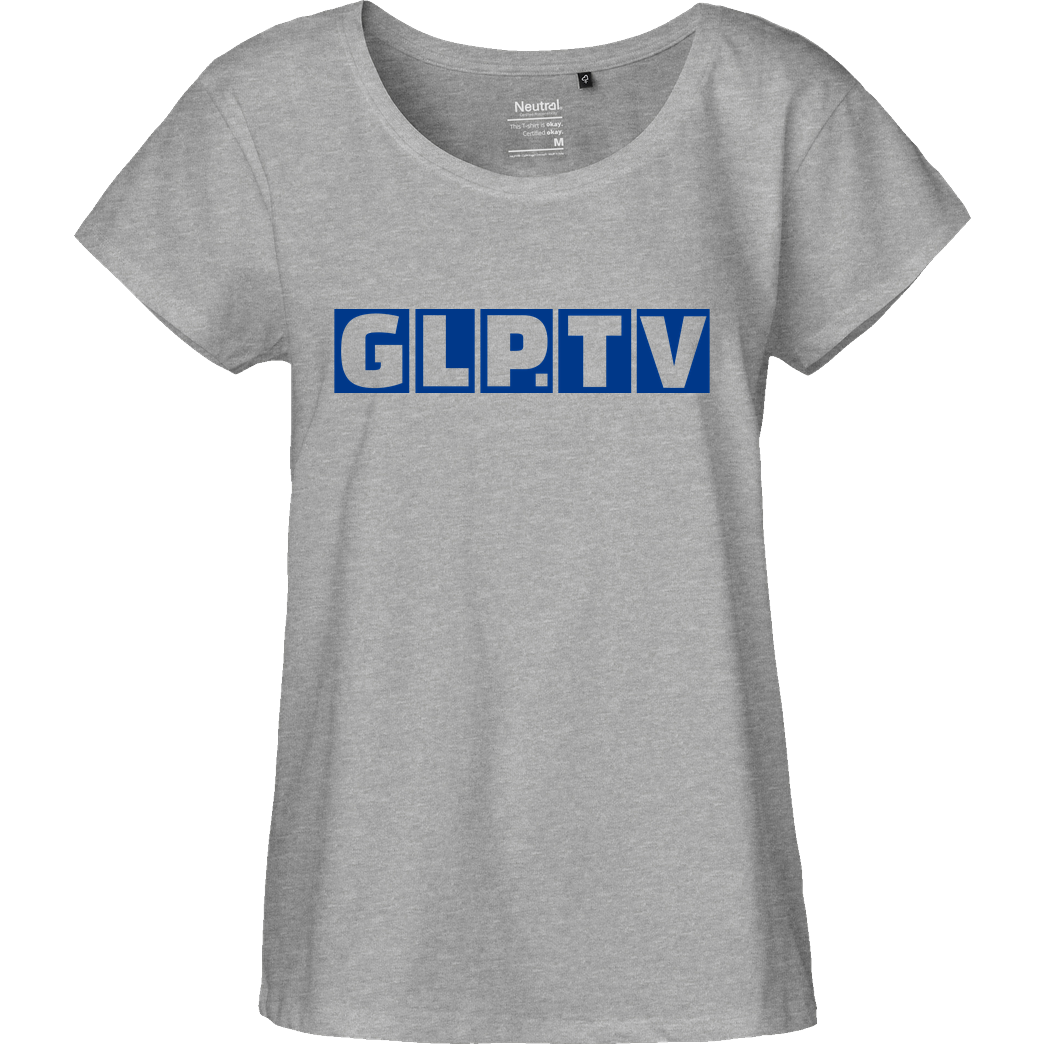 GermanLetsPlay GLP - GLP.TV royal T-Shirt Fairtrade Loose Fit Girlie - heather grey