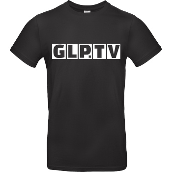 GermanLetsPlay GLP - GLP.TV white T-Shirt B&C EXACT 190 - Black