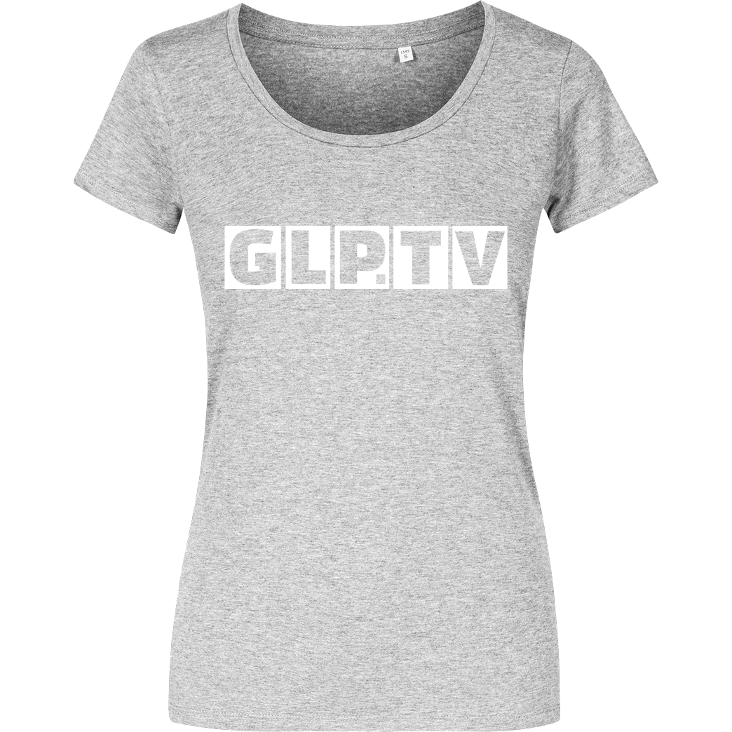 GermanLetsPlay GLP - GLP.TV white T-Shirt Girlshirt heather grey