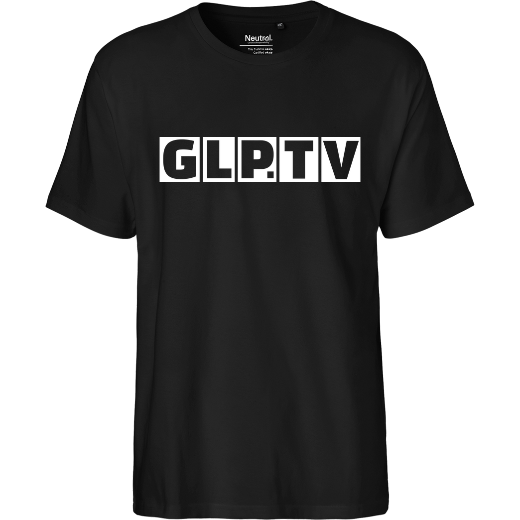 GermanLetsPlay GLP - GLP.TV white T-Shirt Fairtrade T-Shirt - black