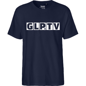 GermanLetsPlay GLP - GLP.TV white T-Shirt Fairtrade T-Shirt - navy