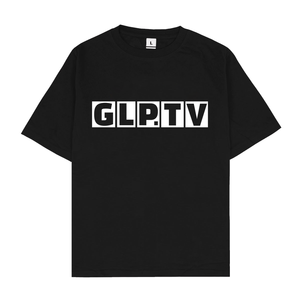 GermanLetsPlay GLP - GLP.TV white T-Shirt Oversize T-Shirt - Black