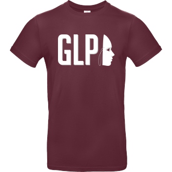 GermanLetsPlay GLP - Maske T-Shirt B&C EXACT 190 - Burgundy