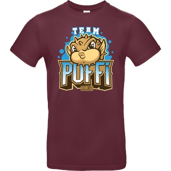 GermanLetsPlay GLP - Team Puffi T-Shirt B&C EXACT 190 - Burgundy