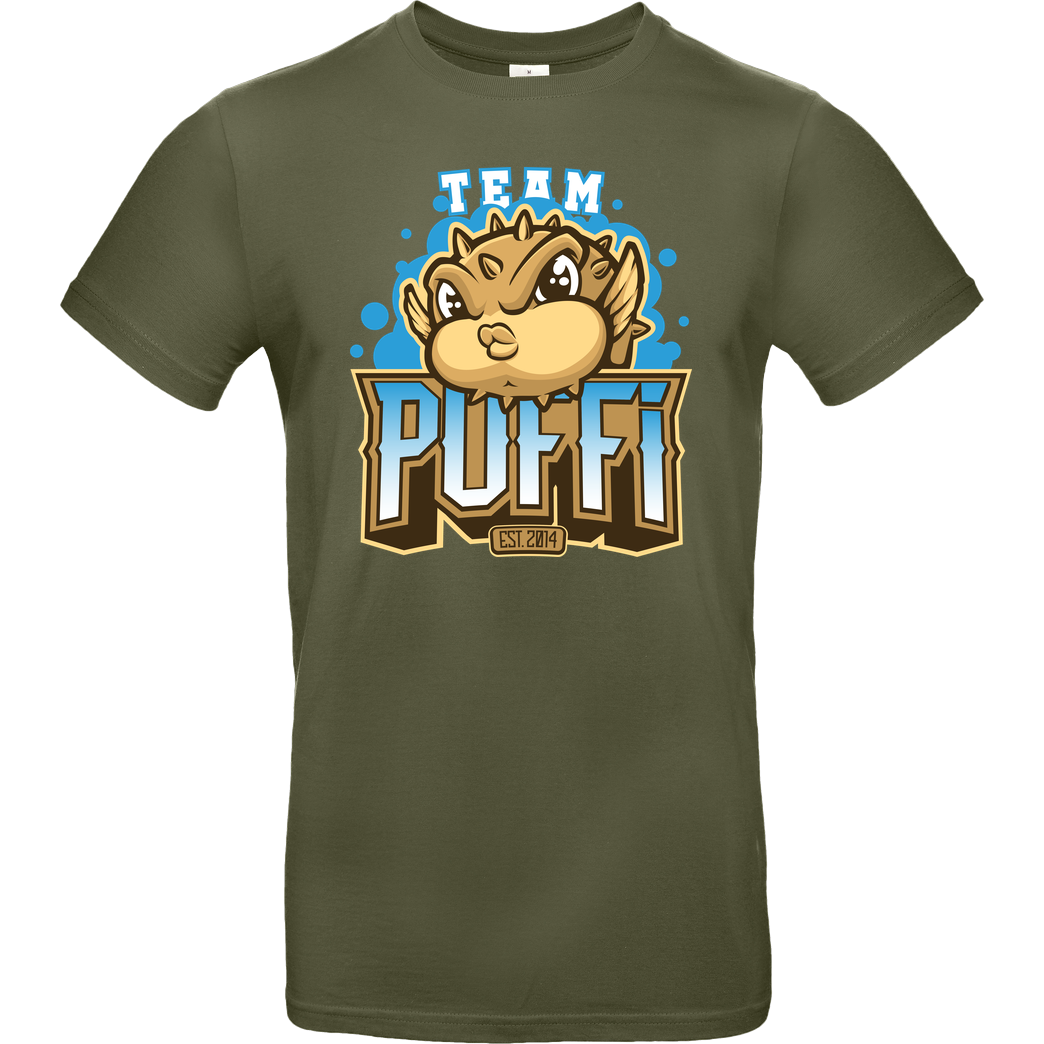 GermanLetsPlay GLP - Team Puffi T-Shirt B&C EXACT 190 - Khaki