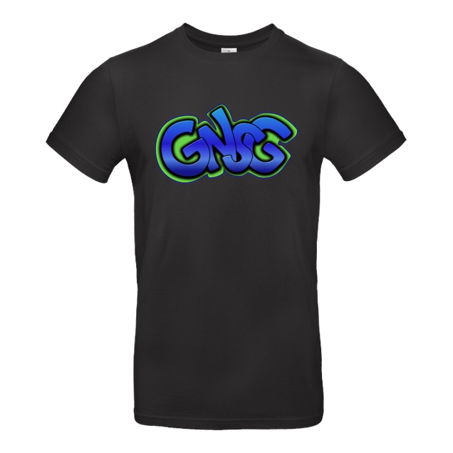 GNSG - GNSG - Blue Logo - T-Shirt - B&C EXACT 190 - Black