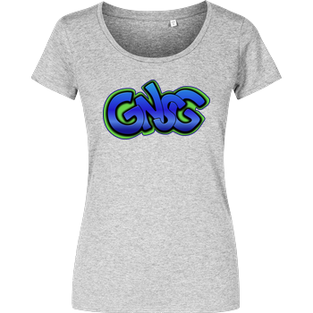 GNSG - Blue Logo Girlshirt heather grey