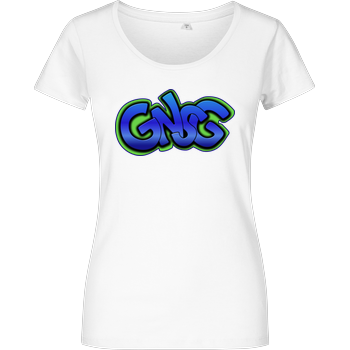 GNSG - Blue Logo Girlshirt weiss