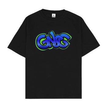 GNSG GNSG - Blue Logo T-Shirt Oversize T-Shirt - Black