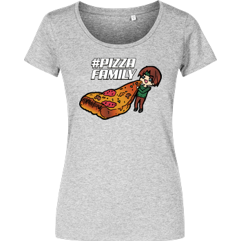 GNSG - Pizza Family Girlshirt heather grey