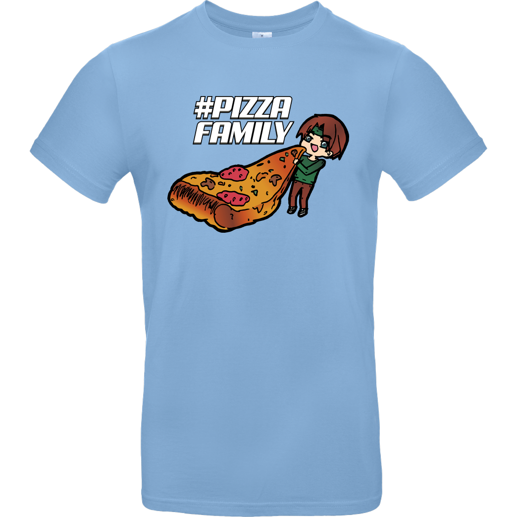 GNSG GNSG - Pizza Family T-Shirt B&C EXACT 190 - Sky Blue