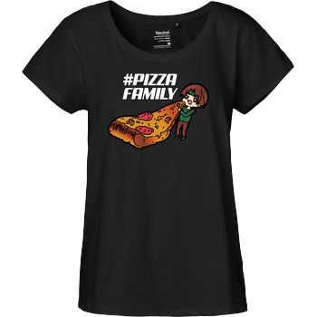 GNSG - Pizza Family Fairtrade Loose Fit Girlie - black