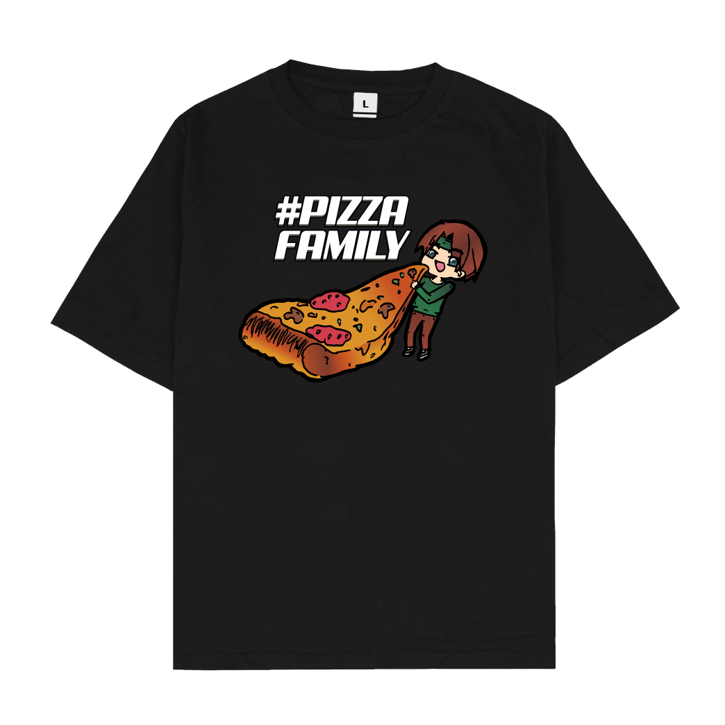 GNSG GNSG - Pizza Family T-Shirt Oversize T-Shirt - Black