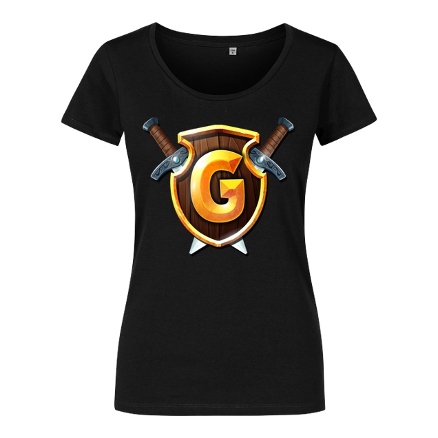 GommeHD - GommeHD - Wappen - T-Shirt - Girlshirt schwarz