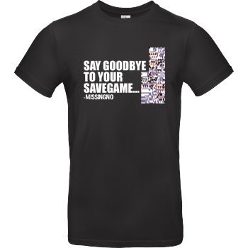 IamHaRa Goodbye Savegame T-Shirt B&C EXACT 190 - Black