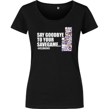 IamHaRa Goodbye Savegame T-Shirt Girlshirt schwarz