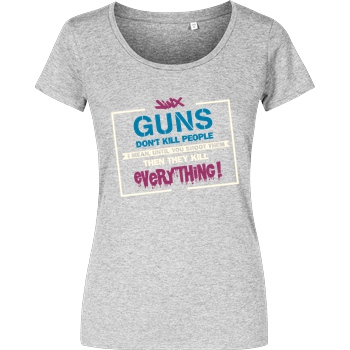IamHaRa Guns don't Kill People T-Shirt Girlshirt heather grey