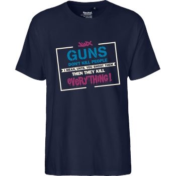IamHaRa Guns don't Kill People T-Shirt Fairtrade T-Shirt - navy