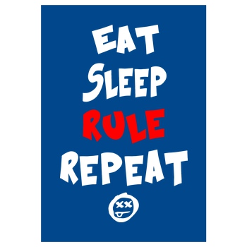 Hallodri - Eat Sleep Rule Repeat white