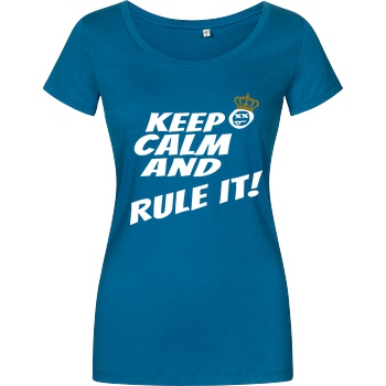 hallodri Hallodri - Keep Calm and Rule It! T-Shirt Girlshirt petrol