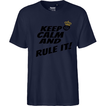hallodri Hallodri - Keep Calm and Rule It! T-Shirt Fairtrade T-Shirt - navy