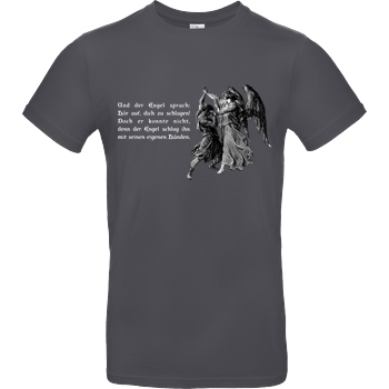 None Hör auf, dich zu schlagen! T-Shirt B&C EXACT 190 - Dark Grey