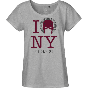 I feel New York Fairtrade Loose Fit Girlie - heather grey
