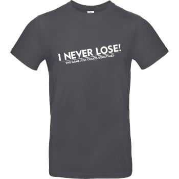 IamHaRa I Never Lose T-Shirt B&C EXACT 190 - Dark Grey