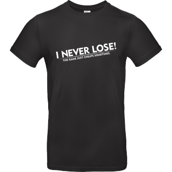 IamHaRa I Never Lose T-Shirt B&C EXACT 190 - Black