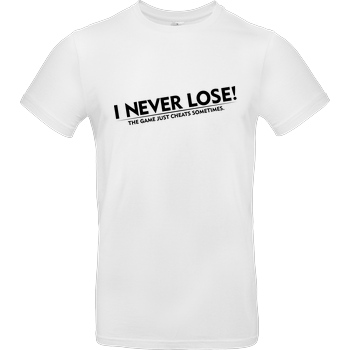 IamHaRa I Never Lose T-Shirt B&C EXACT 190 -  White