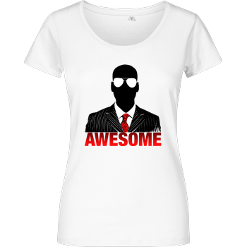 iHausparty - Awesome Girlshirt weiss
