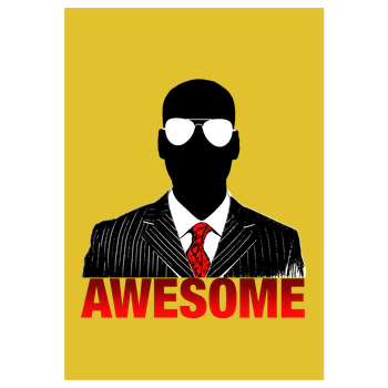 iHausparty - Awesome Art Print yellow