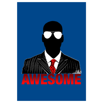 iHausparty - Awesome Art Print blue